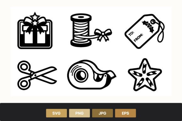Christmas Gift Wrapping Vector Icons Review