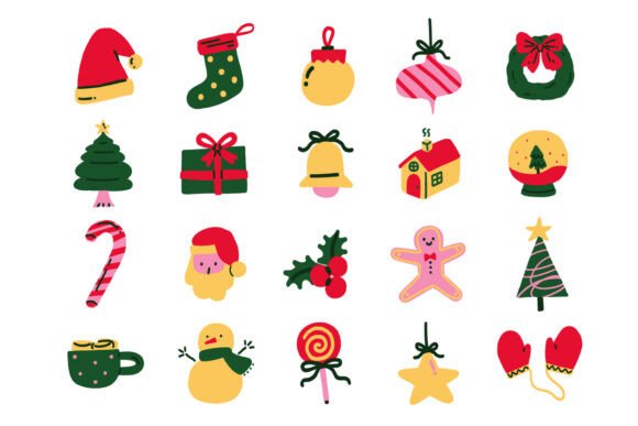 Christmas Holiday Doodle Element Set SVG Review