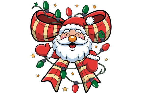 Christmas Santa Bow Santa Illustrations Review