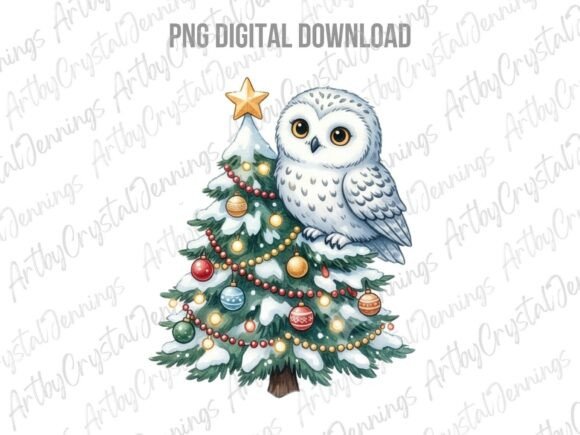 Christmas Snowy Owl Tree Bird PNG Review