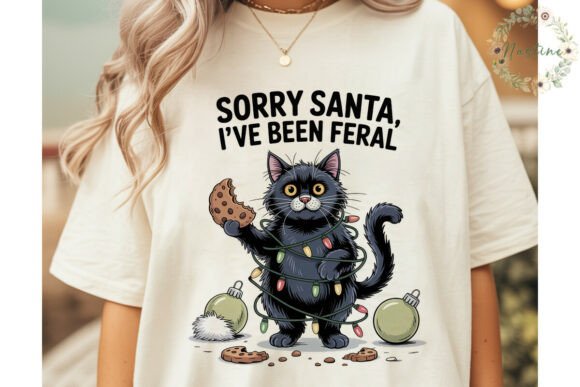 Feral Cat Christmas Cookie PNG Clipart & Illustrations