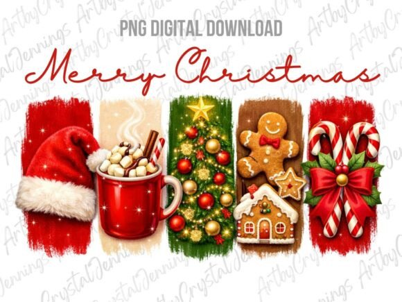 Merry Christmas Brushstroke Holiday PNG Review