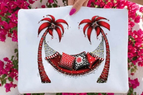 Tropical Christmas Hammock PNG Clipart & Illustrations